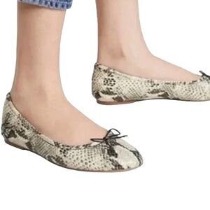 Sam Edelman Snakeskin Felicia Leather Ballet Flats Size 8.5